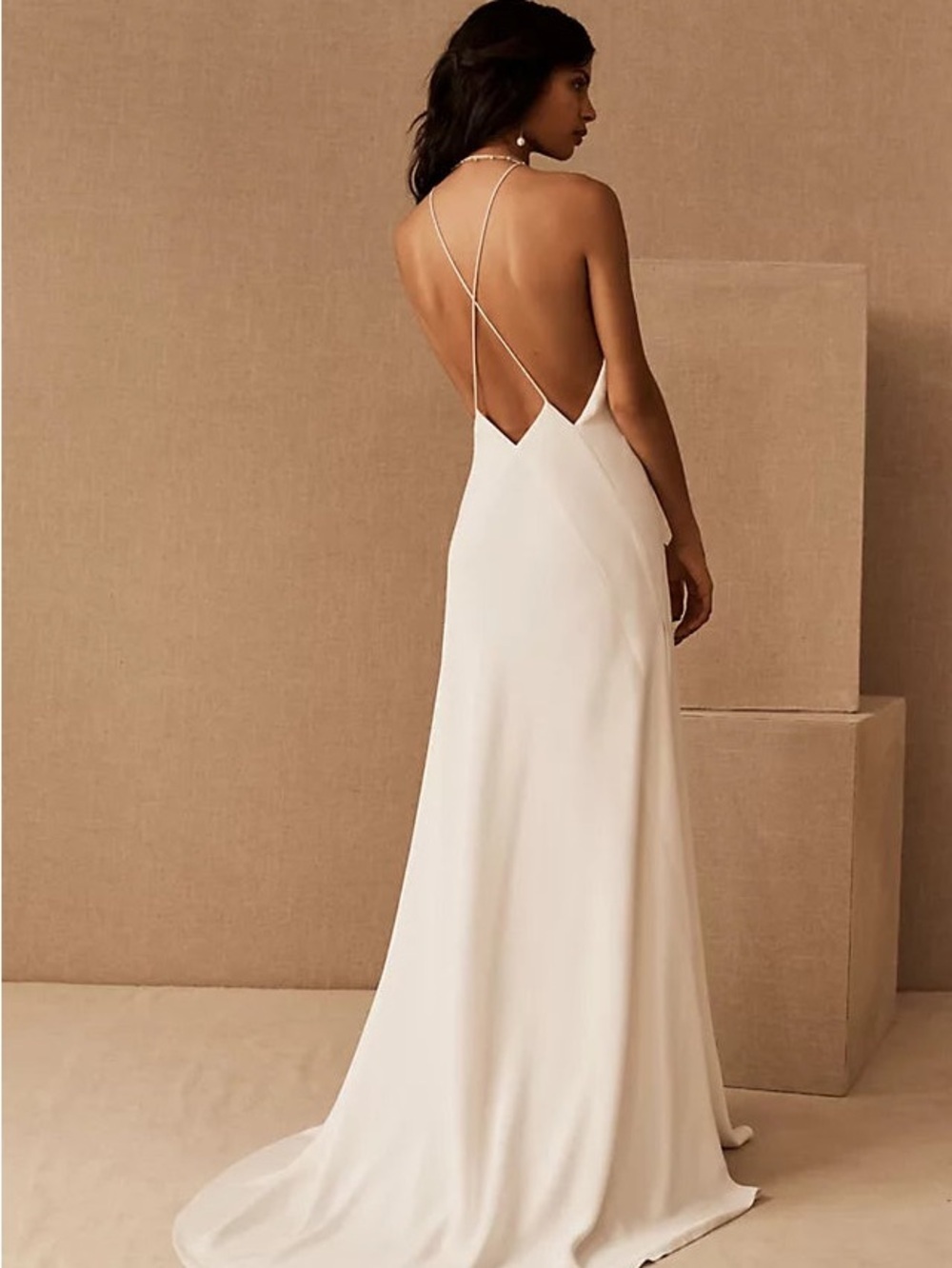 Michael Lo Sordo Alexandra Ivory Silk-Satin Gown Size Us 10 — image 2 of 8
